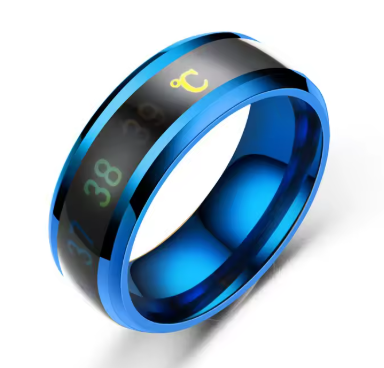 Smart Stainless Steel Multifunctional Ring for Couple Mood Feeling Intelligent Temperature Sensitive Rings Waterproof Jewelry